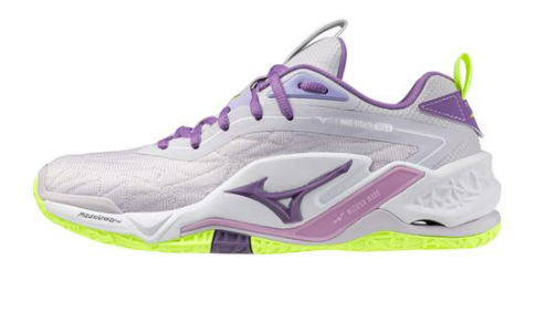 Mizuno Wave Stealth Neo 2 Unisex Volleyball Shoe -White/Lavender - Click Image to Close