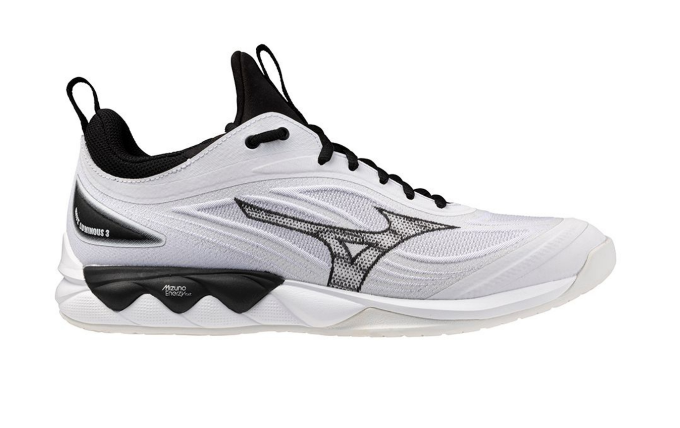 Mizuno white and black volleyball shoes on sale